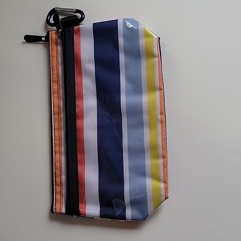 Thirty-one Clear Clip Pouch - Vista Stripe